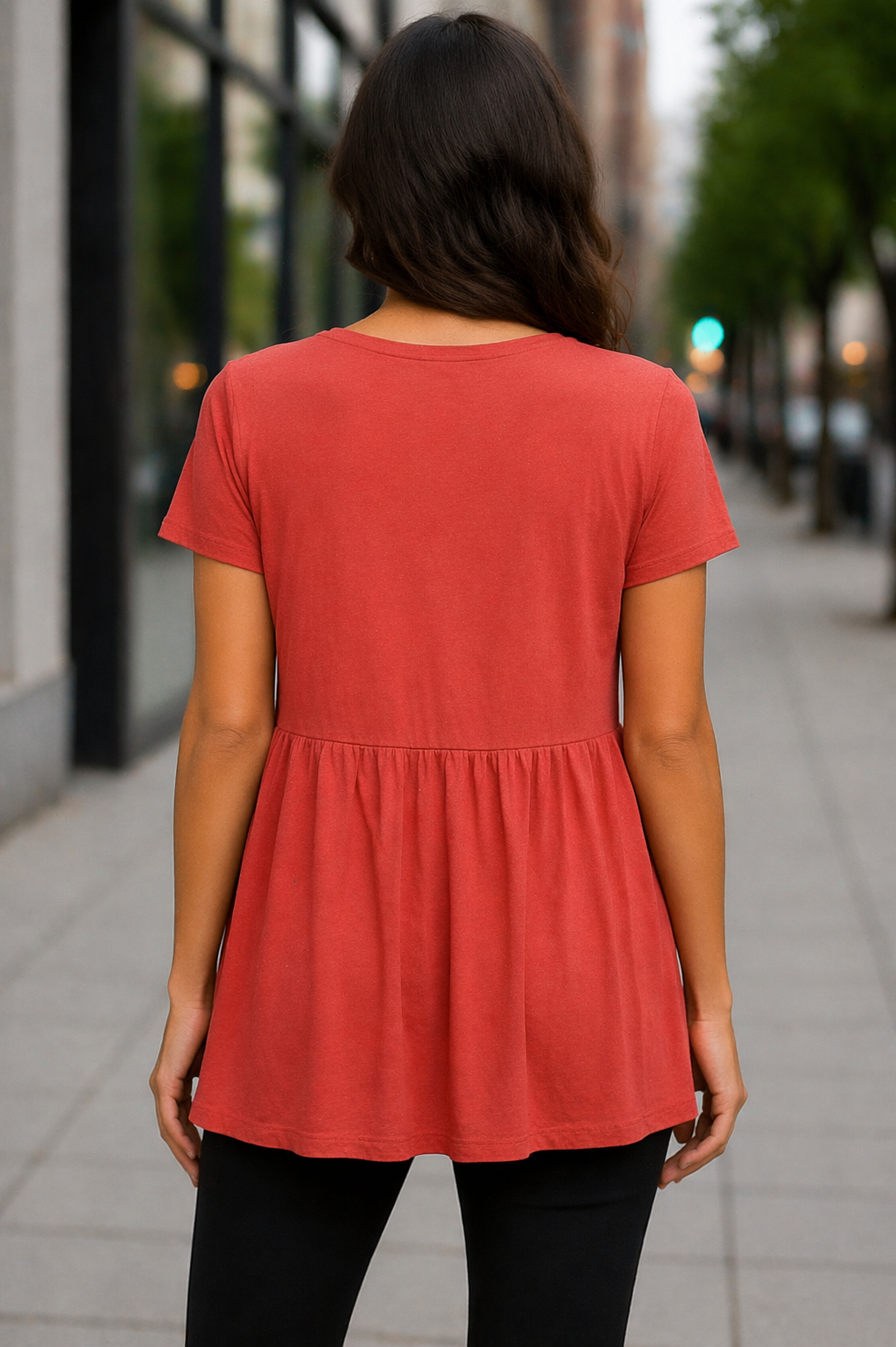 George Narancs Peplum Top
