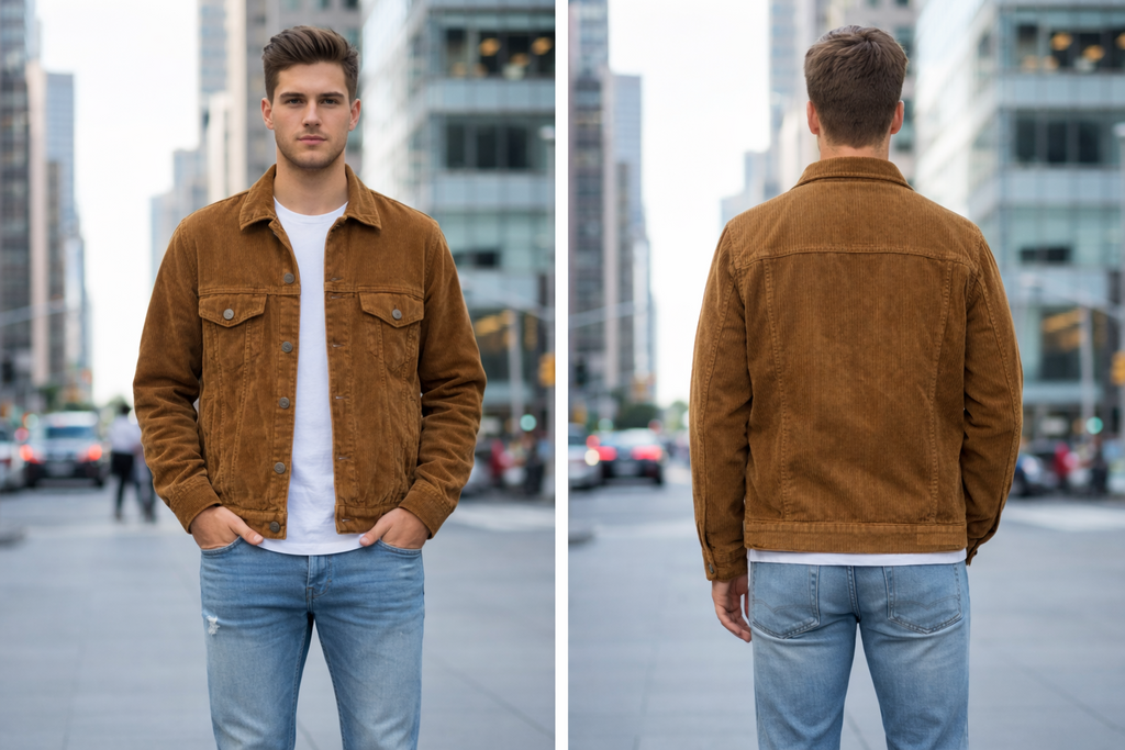 Only & Sons Kordbársony Trucker Dzseki – Karamell | XS