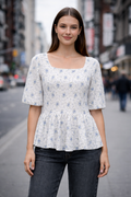 Sienna Virágmintás Peplum Blúz
