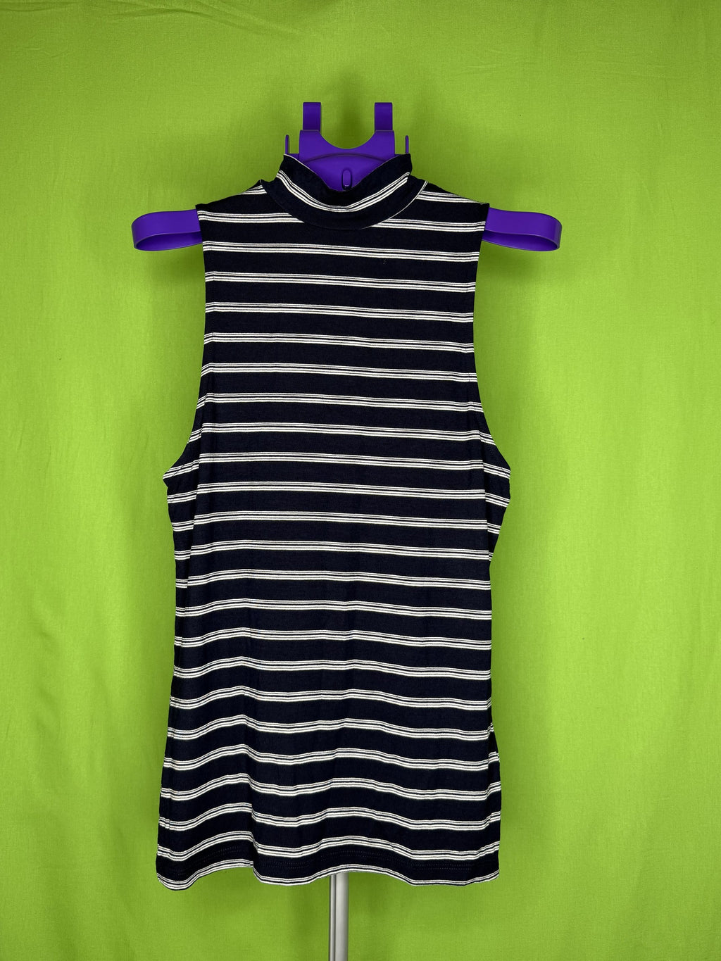H&M Basic Fekete Csíkos Ruha