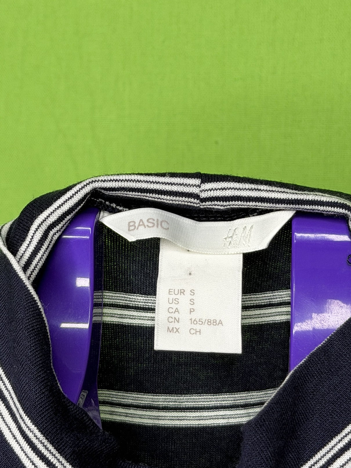 H&M Basic Fekete Csíkos Ruha