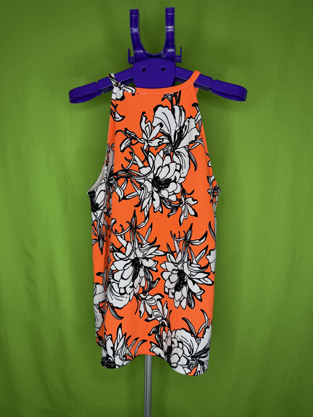 River Island Narancs Virágos Tank Top