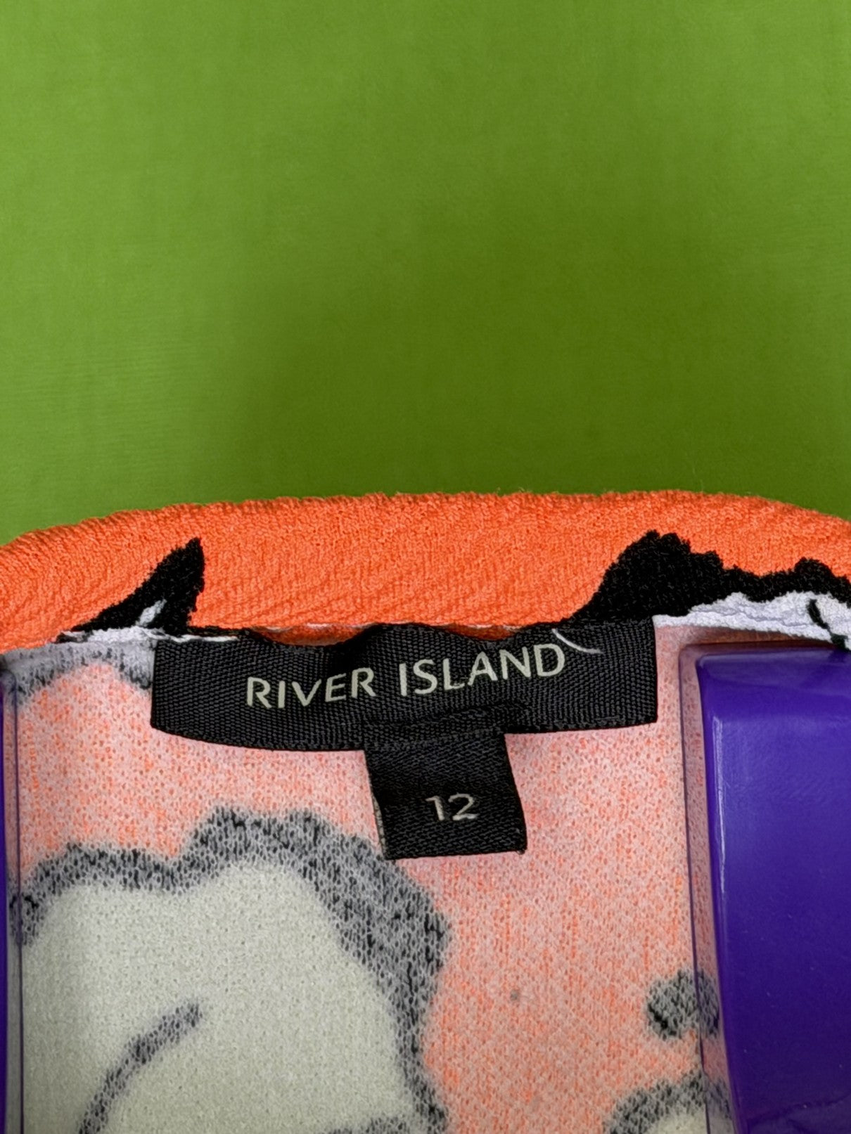 River Island Narancs Virágos Tank Top