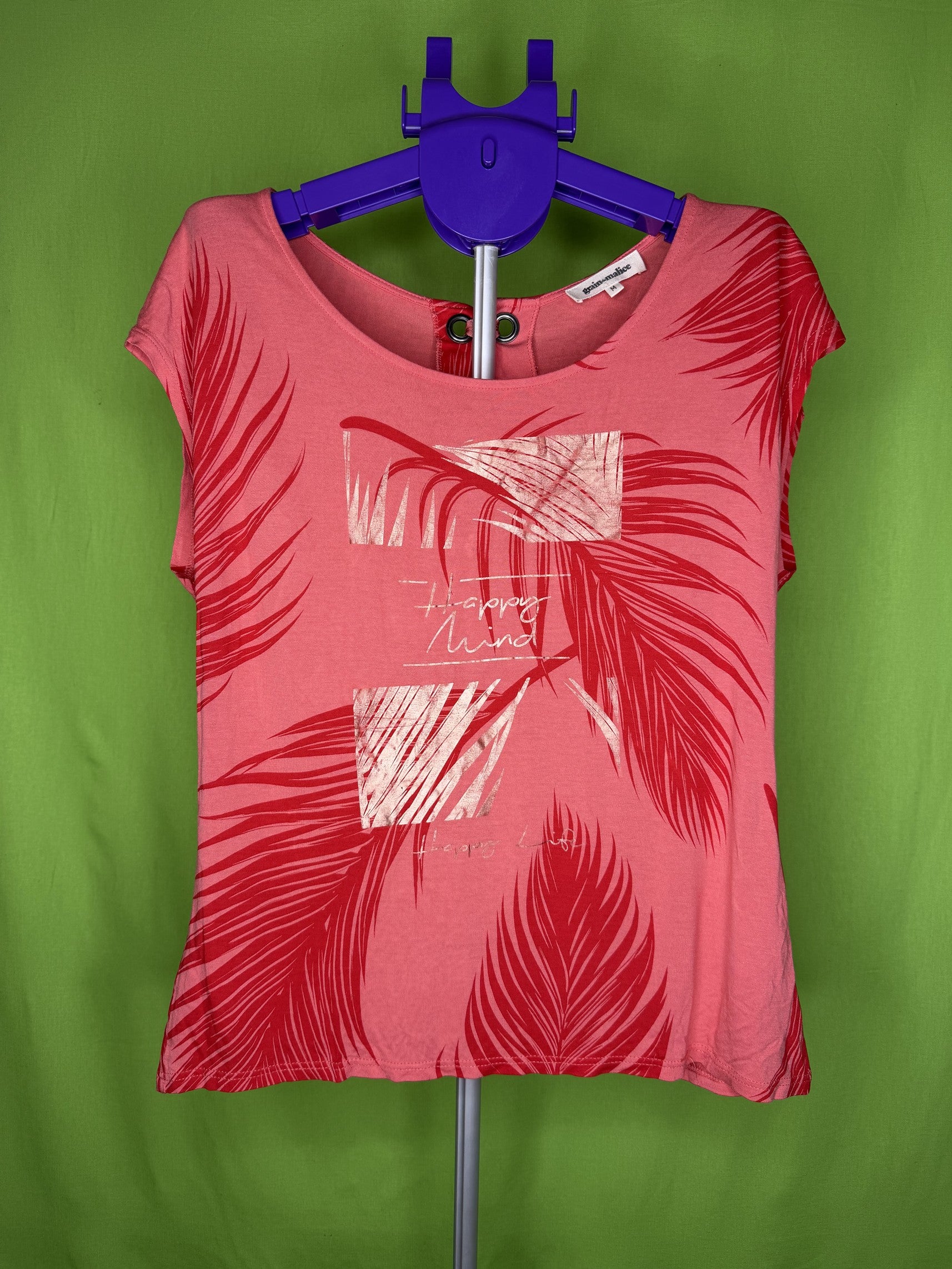 Grain de Malice Korall Pálmaleveles Top