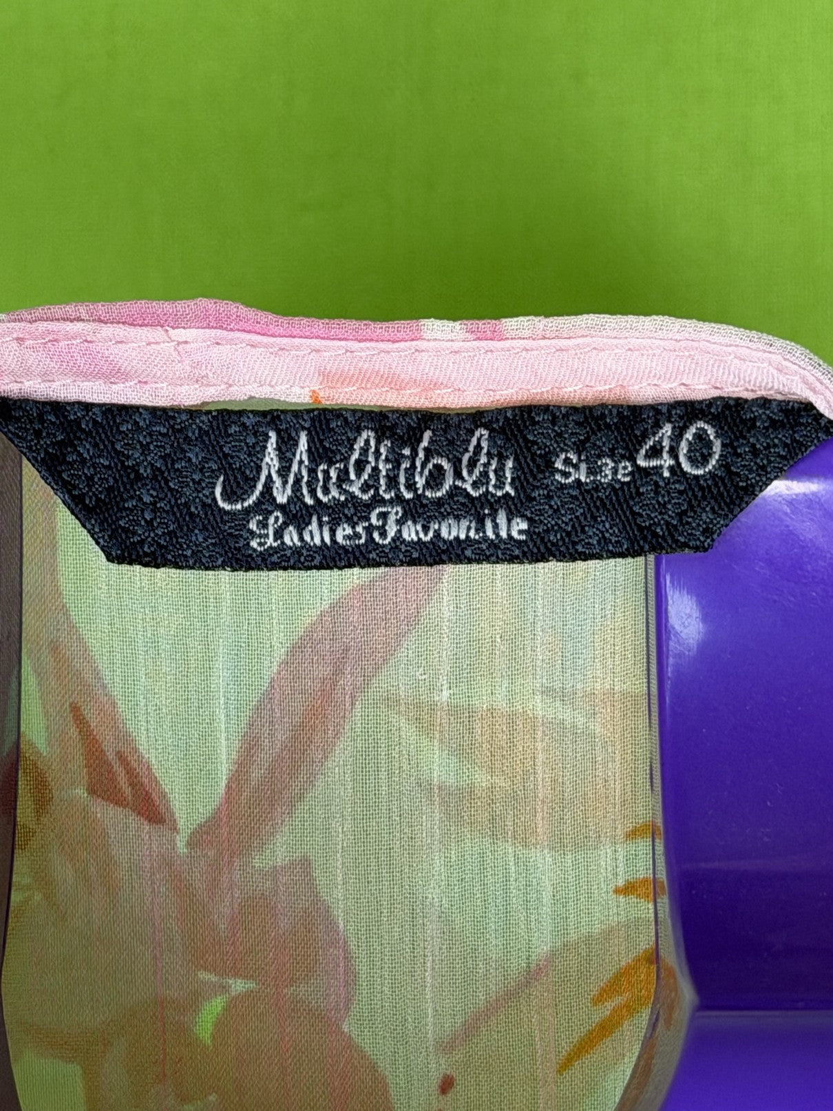 Multiblu Virágos Fodros Sifon Blúz