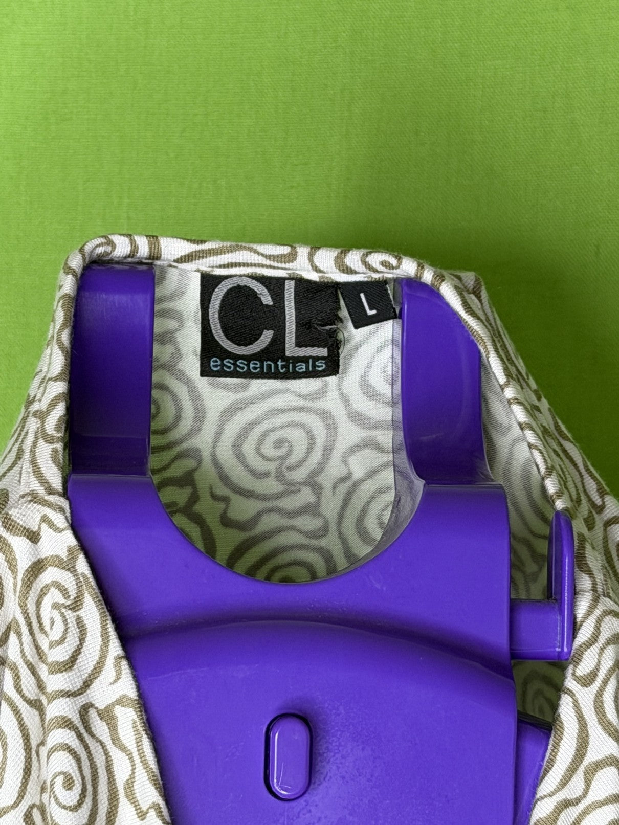 CL Essentials Fehér Spirálmintás Cowl Neck Top