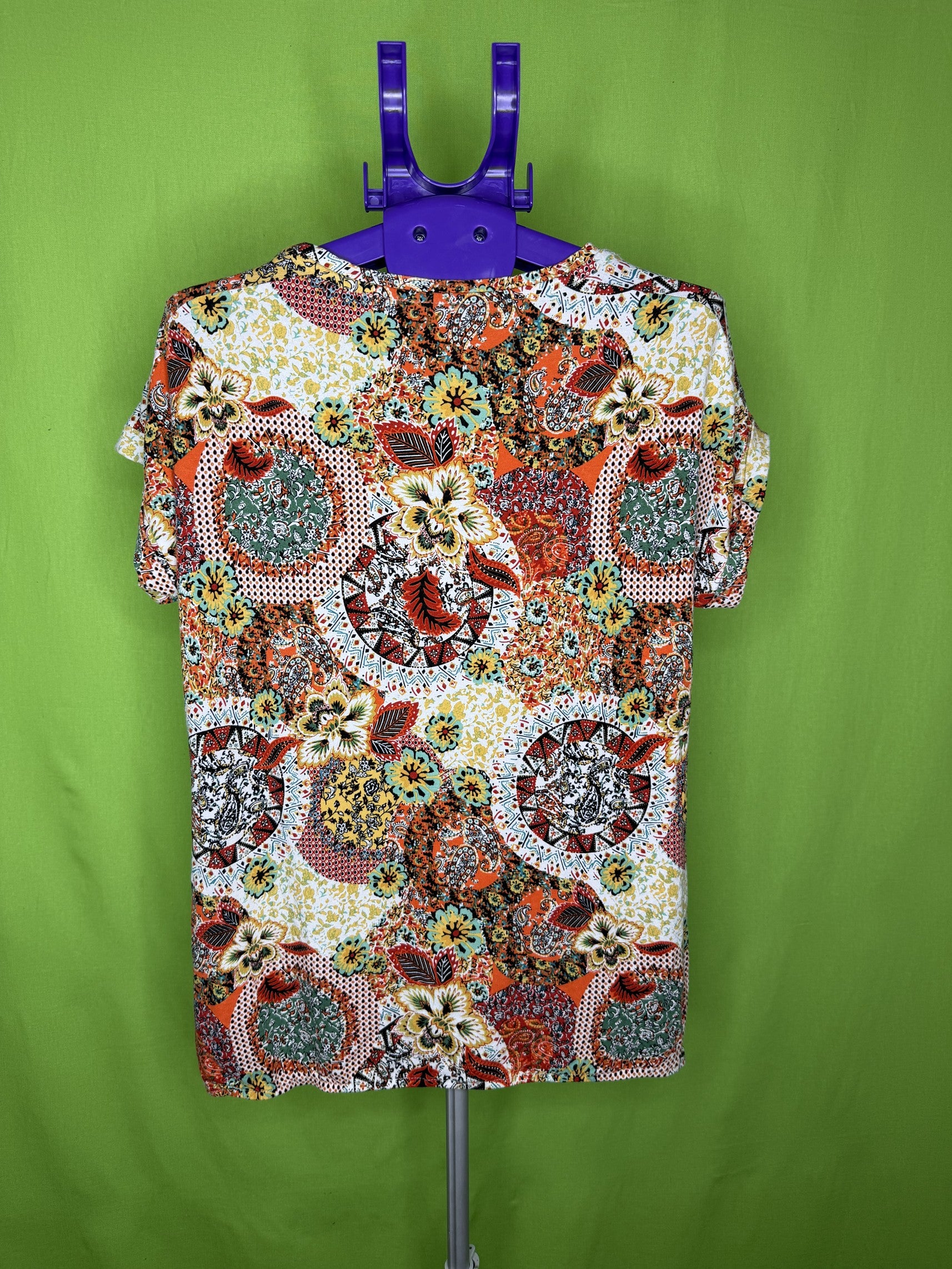 NED Patchwork Virágos Póló