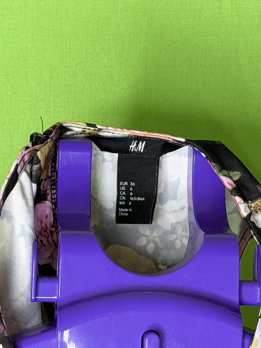 H&M Fekete Virágos Peplum Top