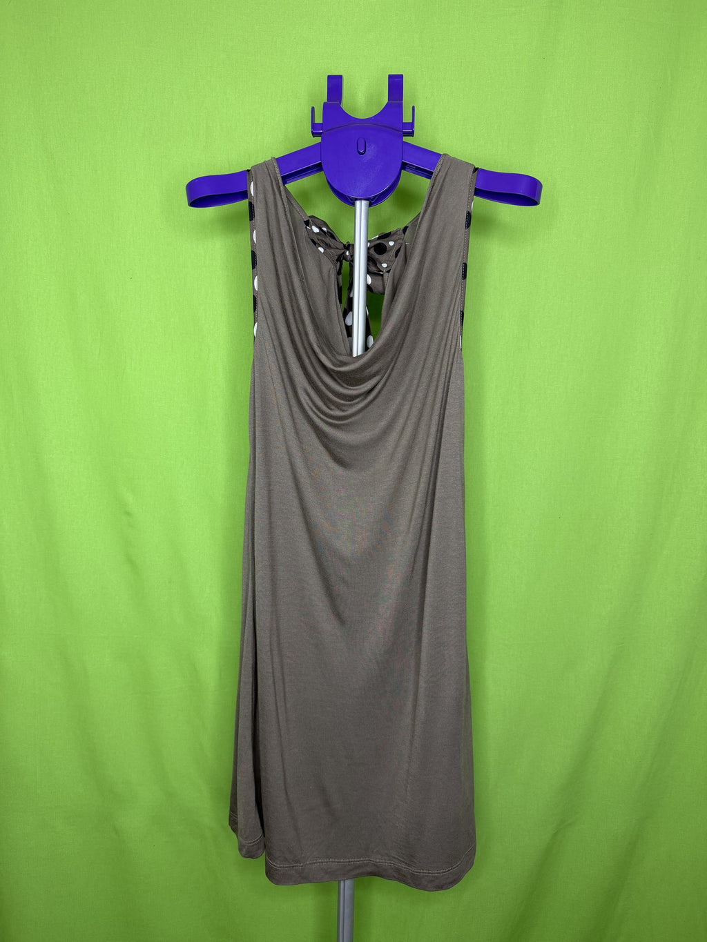 MEXX Khaki Pöttyös Masnis Midi Ruha