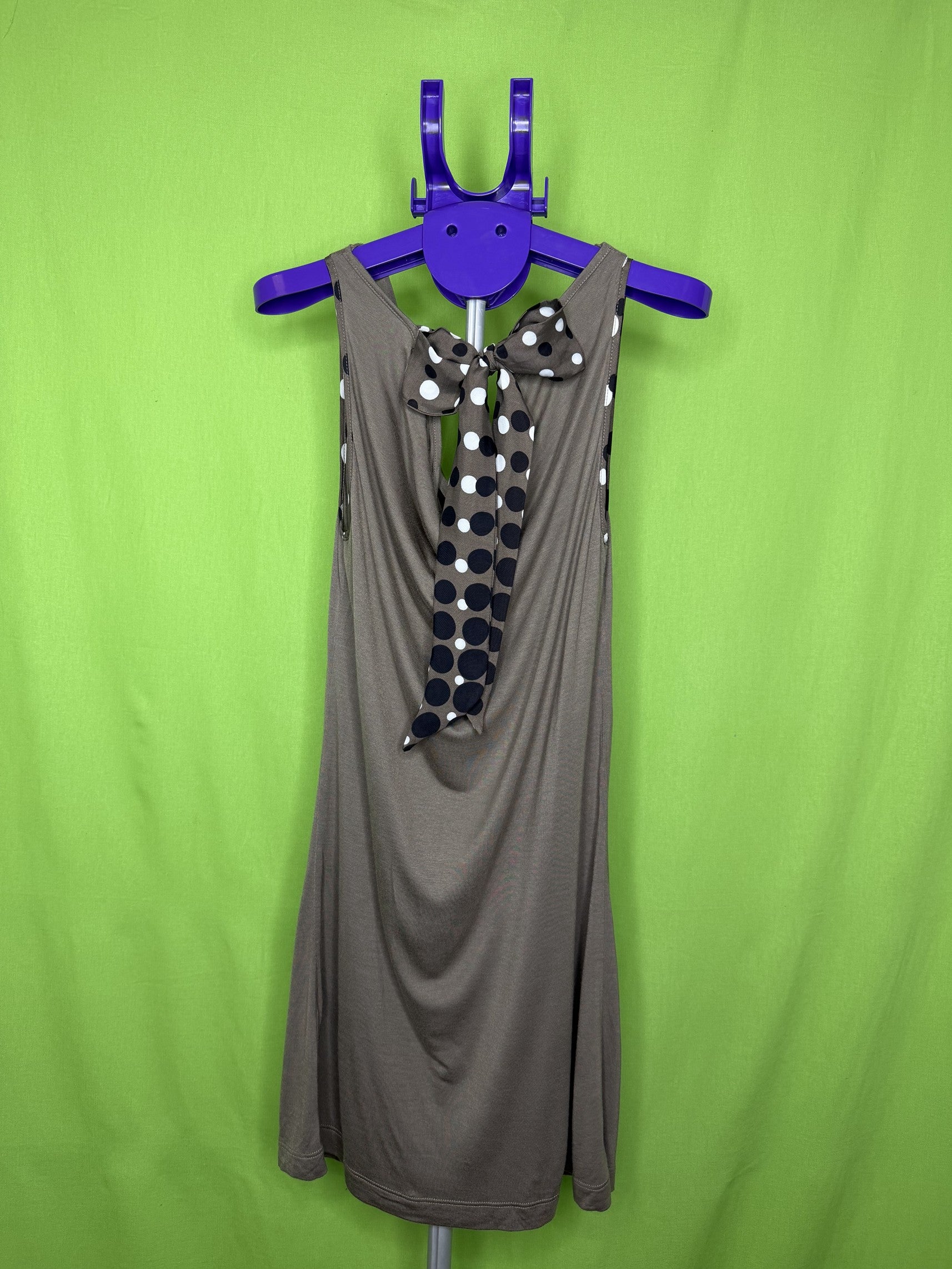 MEXX Khaki Pöttyös Masnis Midi Ruha