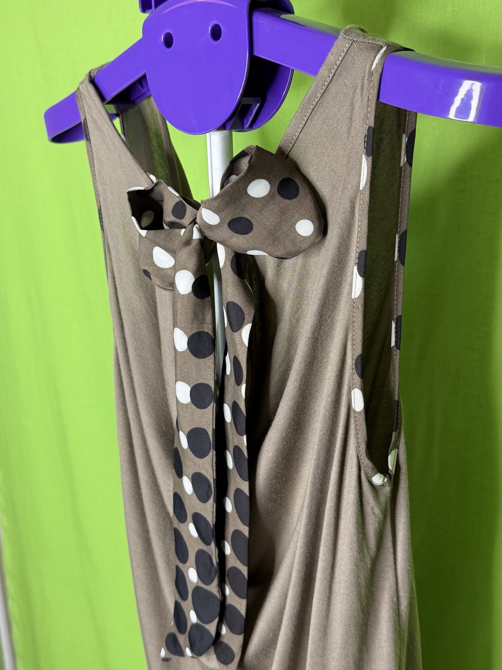 MEXX Khaki Pöttyös Masnis Midi Ruha