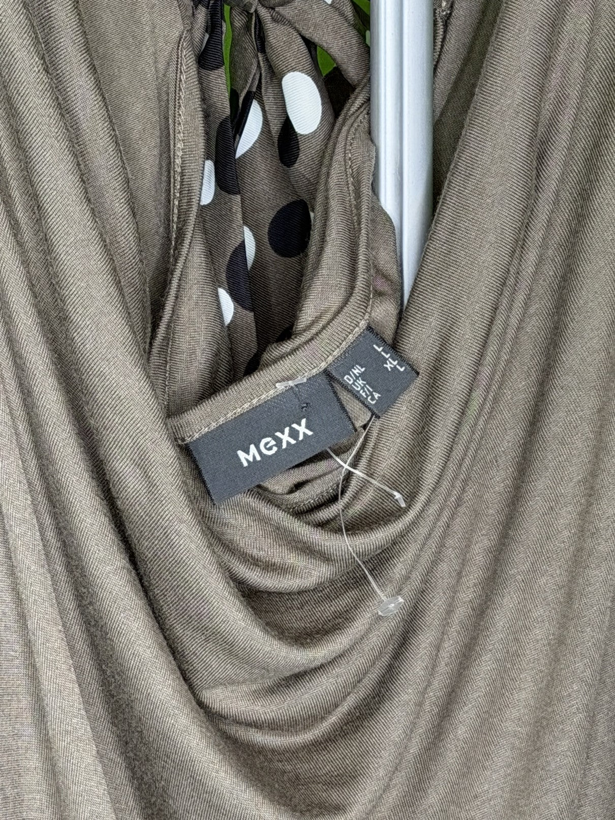 MEXX Khaki Pöttyös Masnis Midi Ruha