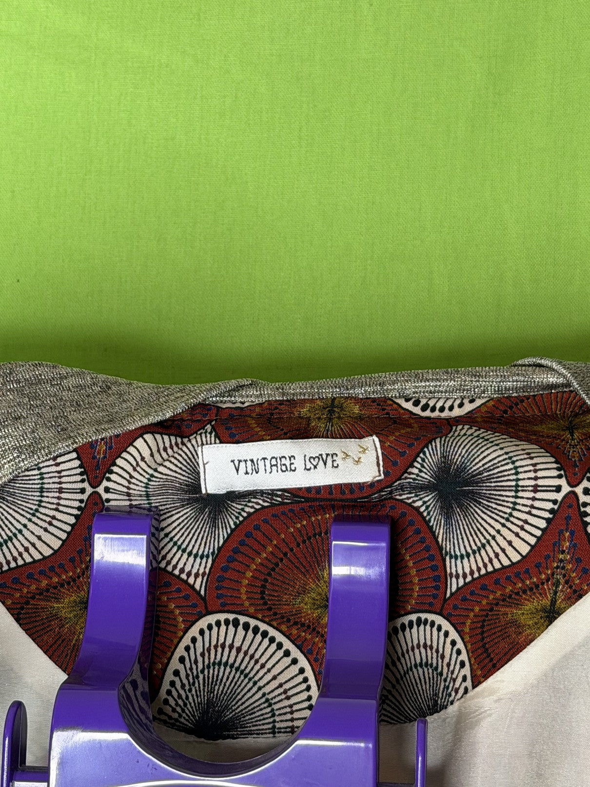 Vintage Love Afrikai Print Bomber Dzseki – Bordó | M