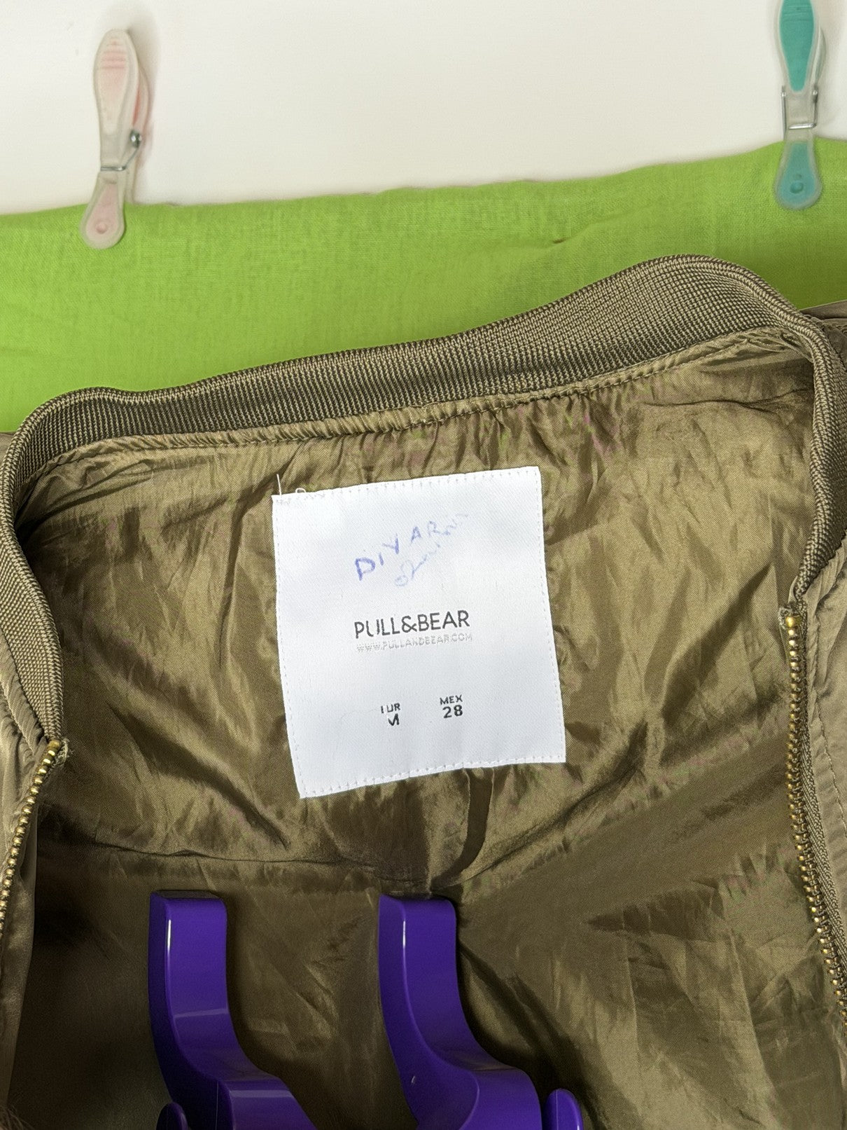 Pull&Bear Bomber Dzseki – Khaki | M