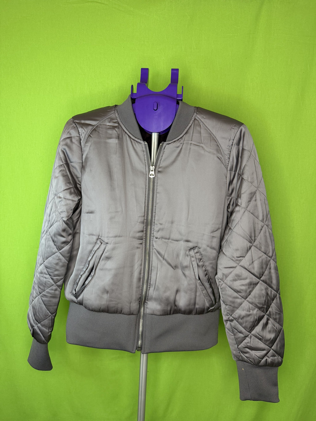 H&M Divided Szatén Bomber Dzseki – Szürke | M