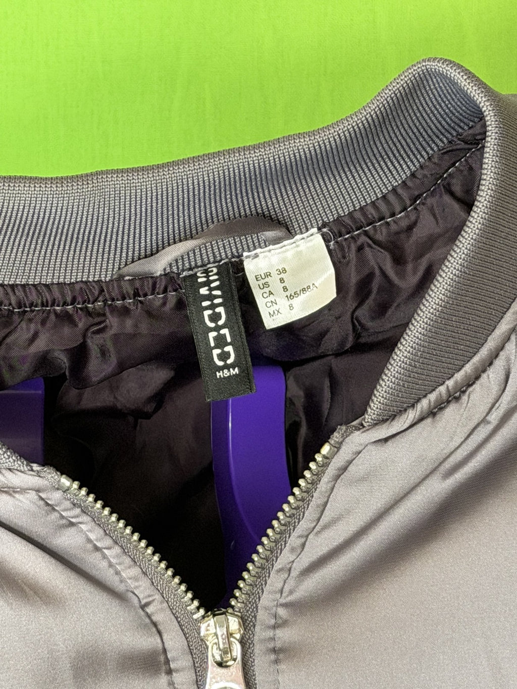 H&M Divided Szatén Bomber Dzseki – Szürke | M