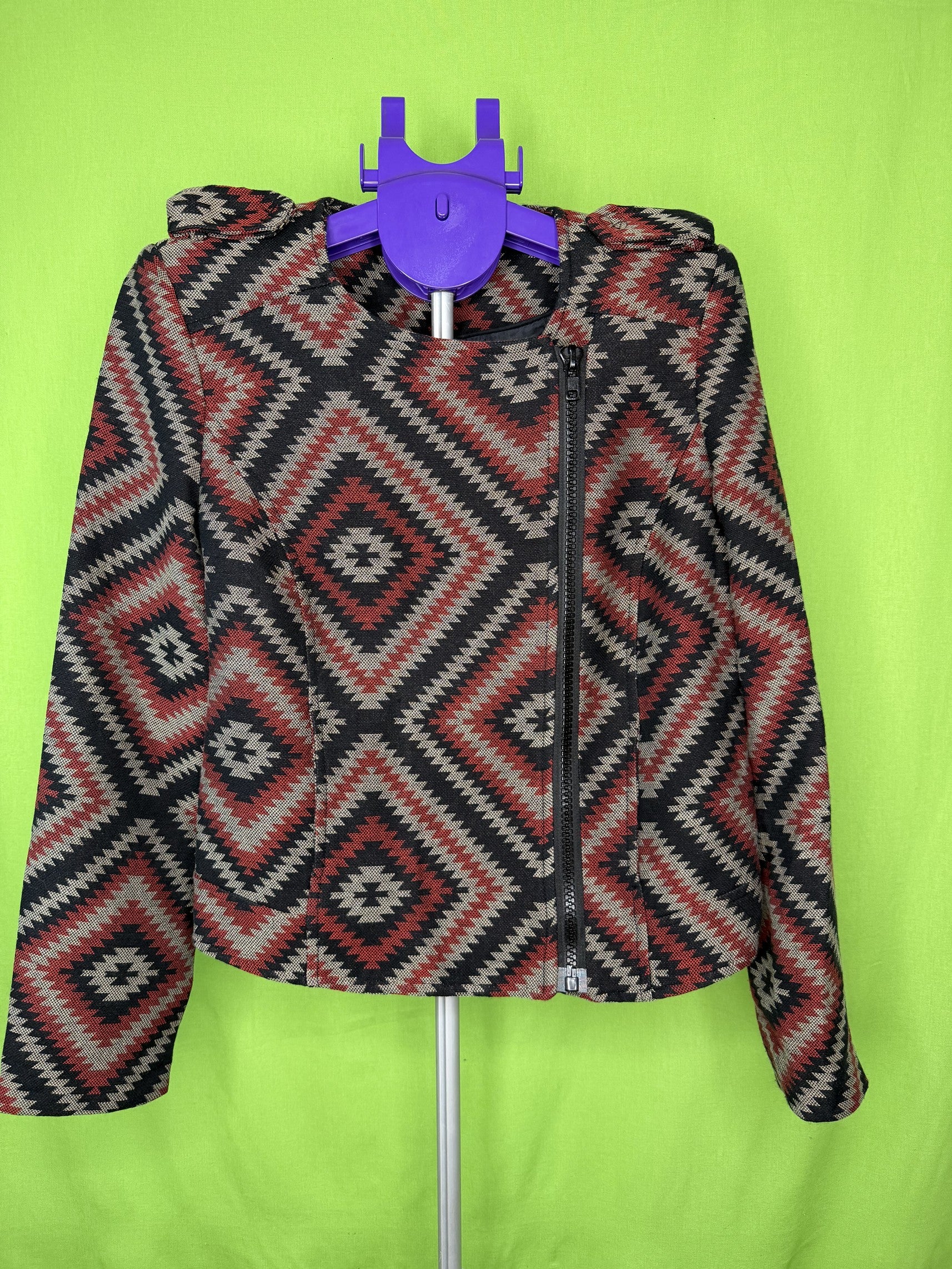 Les Petites Collection Azték Dzseki – Fekete/Bordó | 40