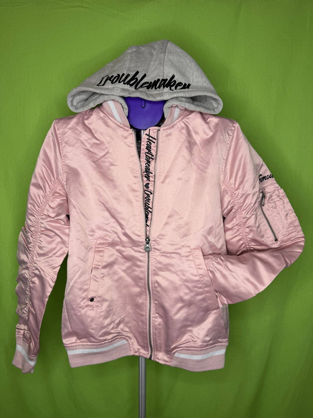 Famous Heartbreaker Troublemaker Bomber Dzseki – Rózsaszín | 170-176