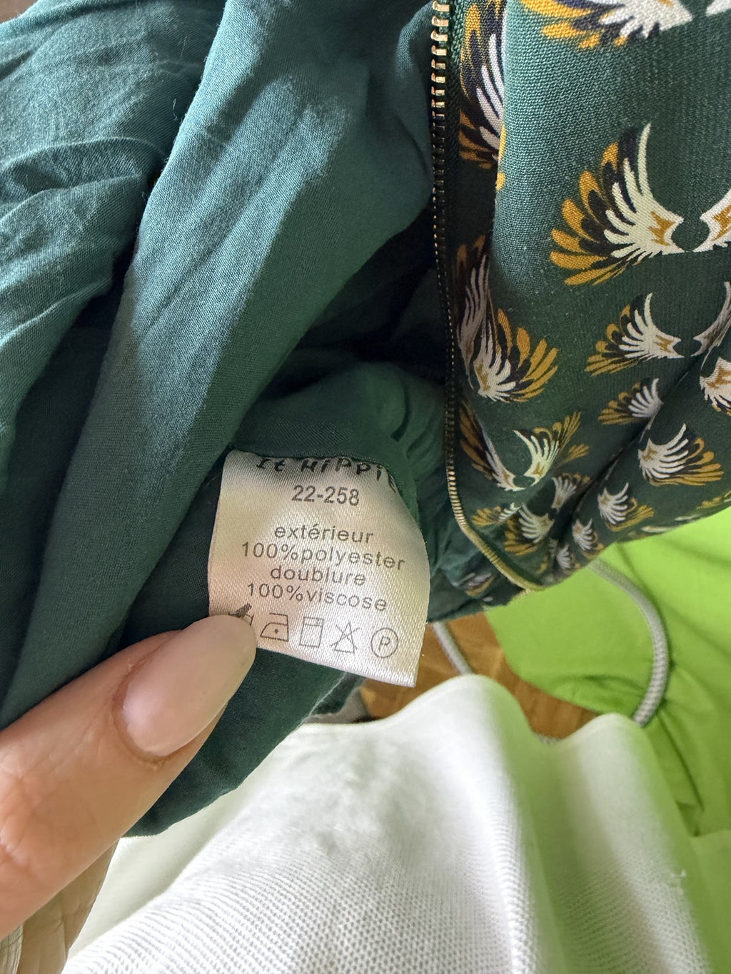 It Hippie Szárny Print Bomber Dzseki – Sötétzöld | S