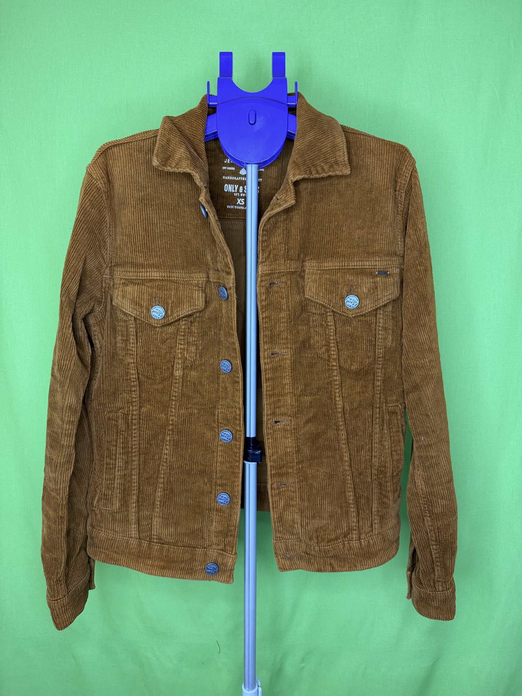 Only & Sons Kordbársony Trucker Dzseki – Karamell | XS