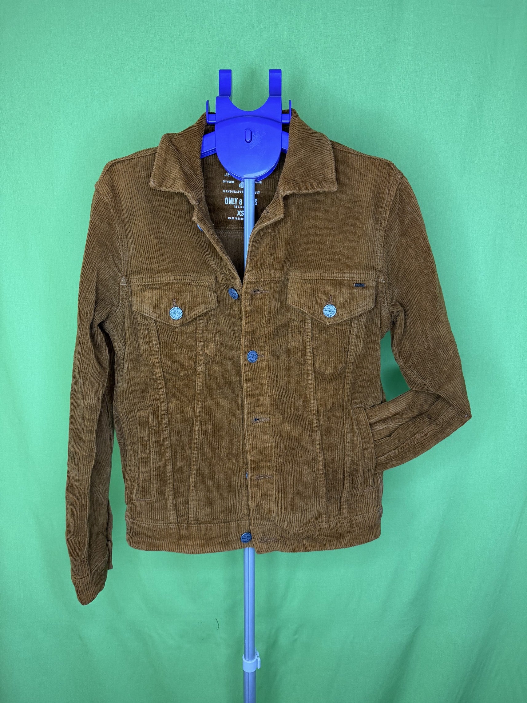 Only & Sons Kordbársony Trucker Dzseki – Karamell | XS