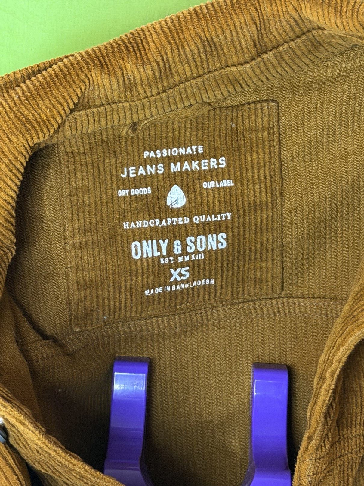 Only & Sons Kordbársony Trucker Dzseki – Karamell | XS