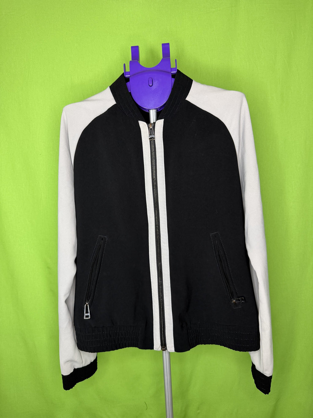 Street One Flitteres Bomber Dzseki – Fekete/Fehér | 40