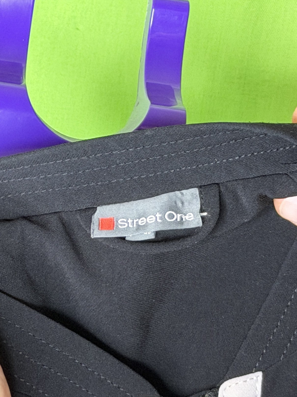 Street One Flitteres Bomber Dzseki – Fekete/Fehér | 40