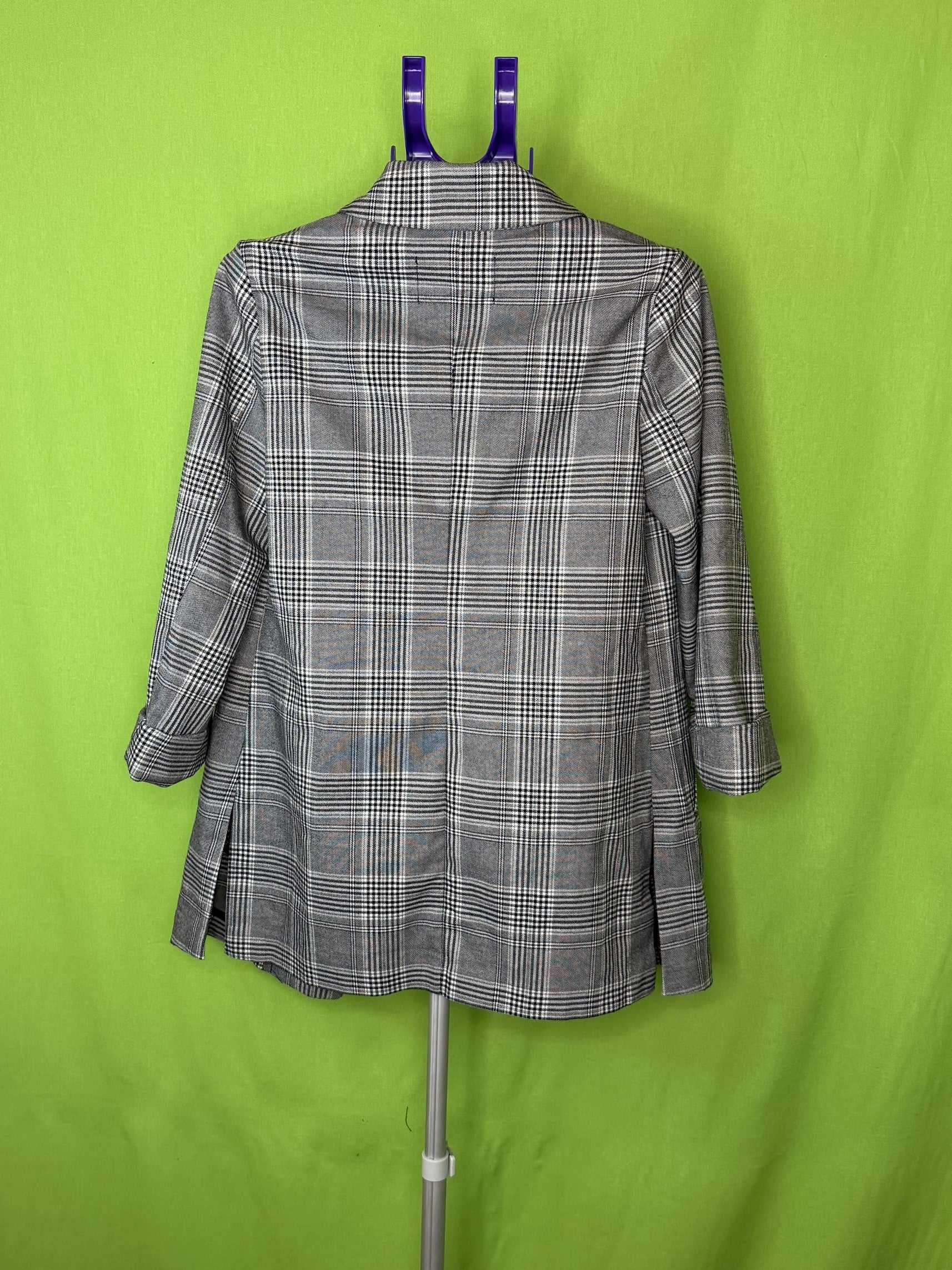 Pull & Bear Glen Plaid Oversized Blazer – Fekete/Fehér | XS