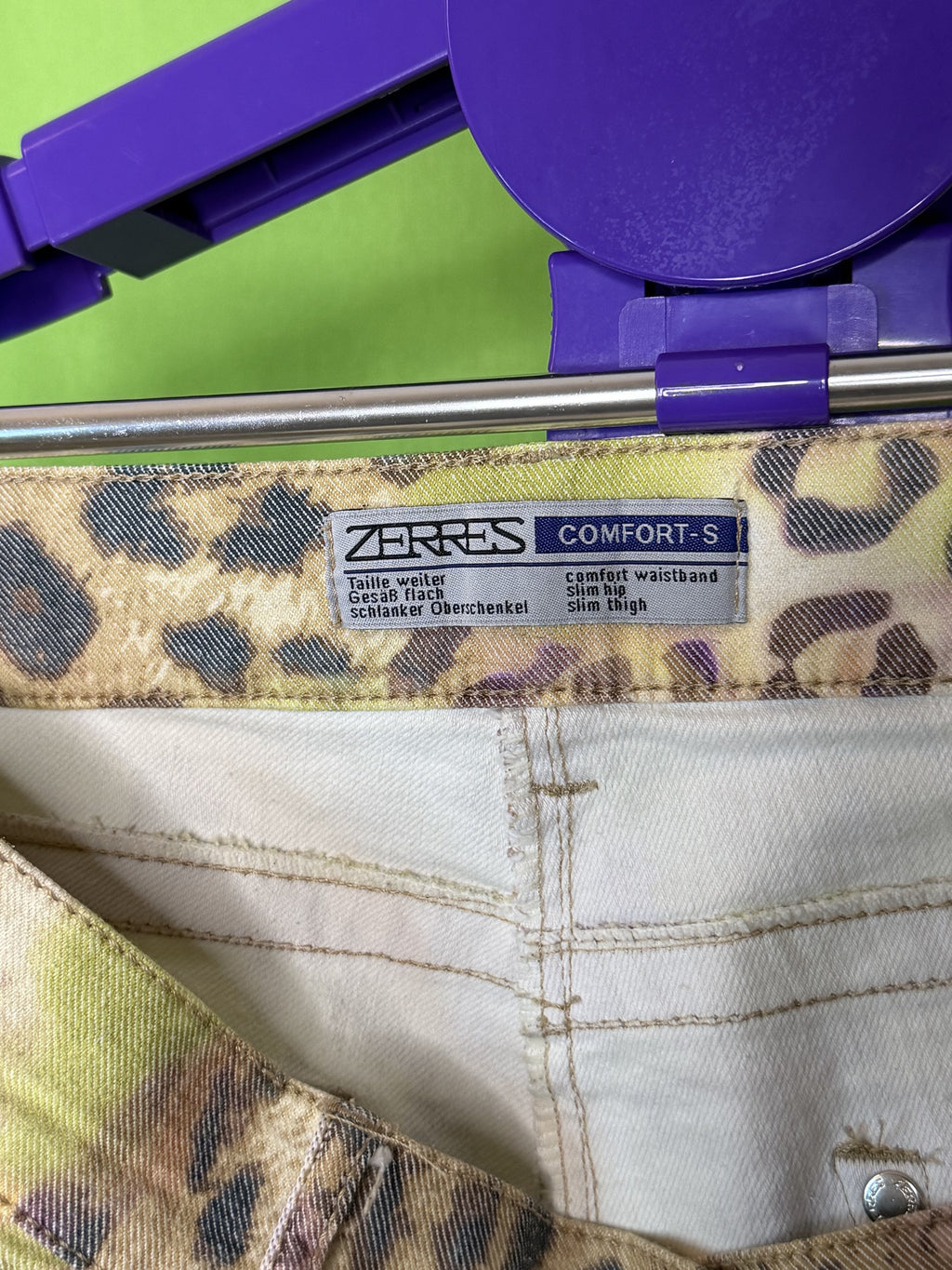 Zerres Jeans Leopárd Tie-Dye Farmer Nadrág – Comfort-S