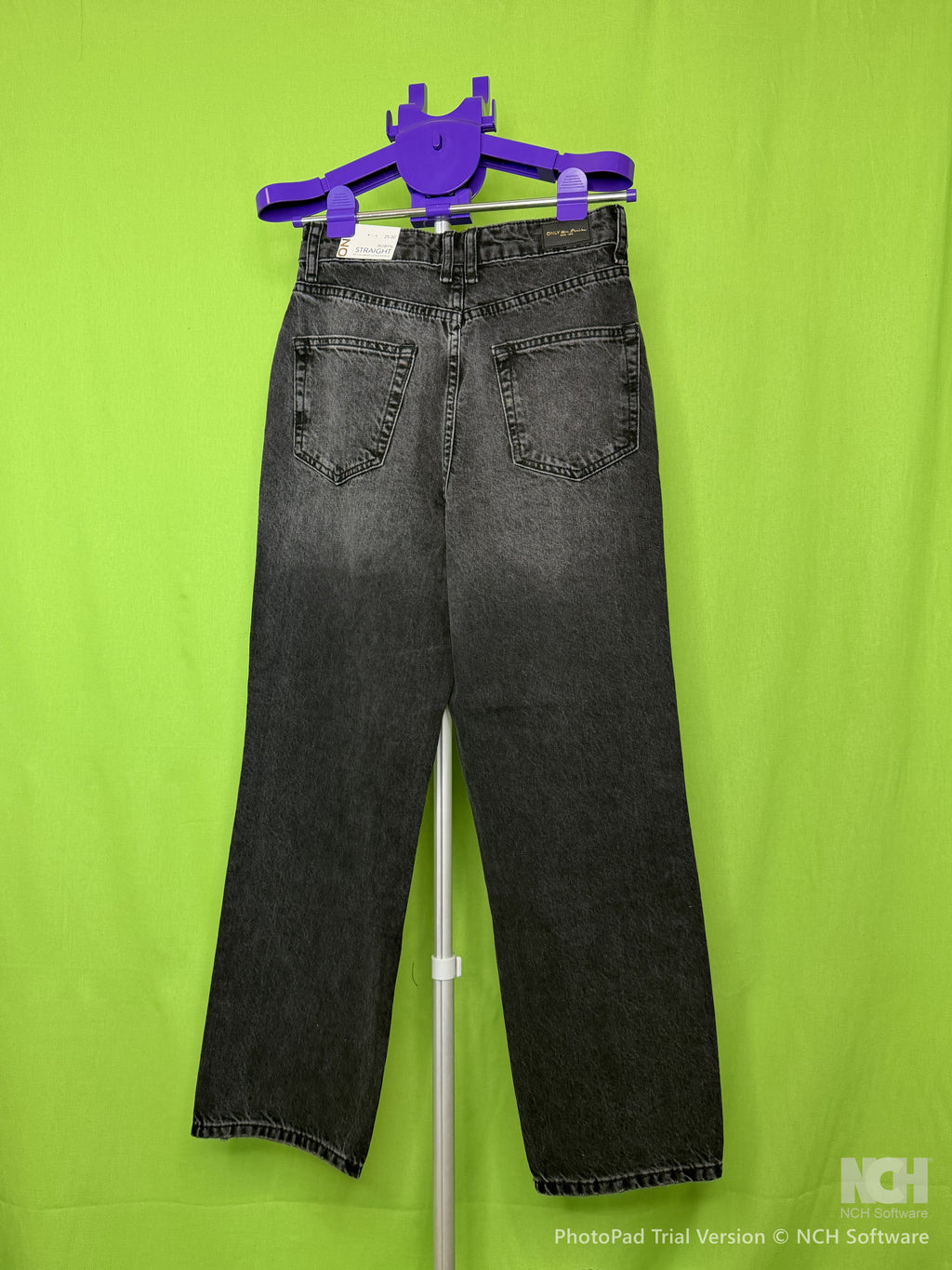 Only Blue Denim Robyn Straight Farmer Nadrág – Fekete | 25/32