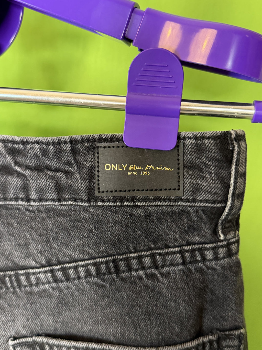 Only Blue Denim Robyn Straight Farmer Nadrág – Fekete | 25/30