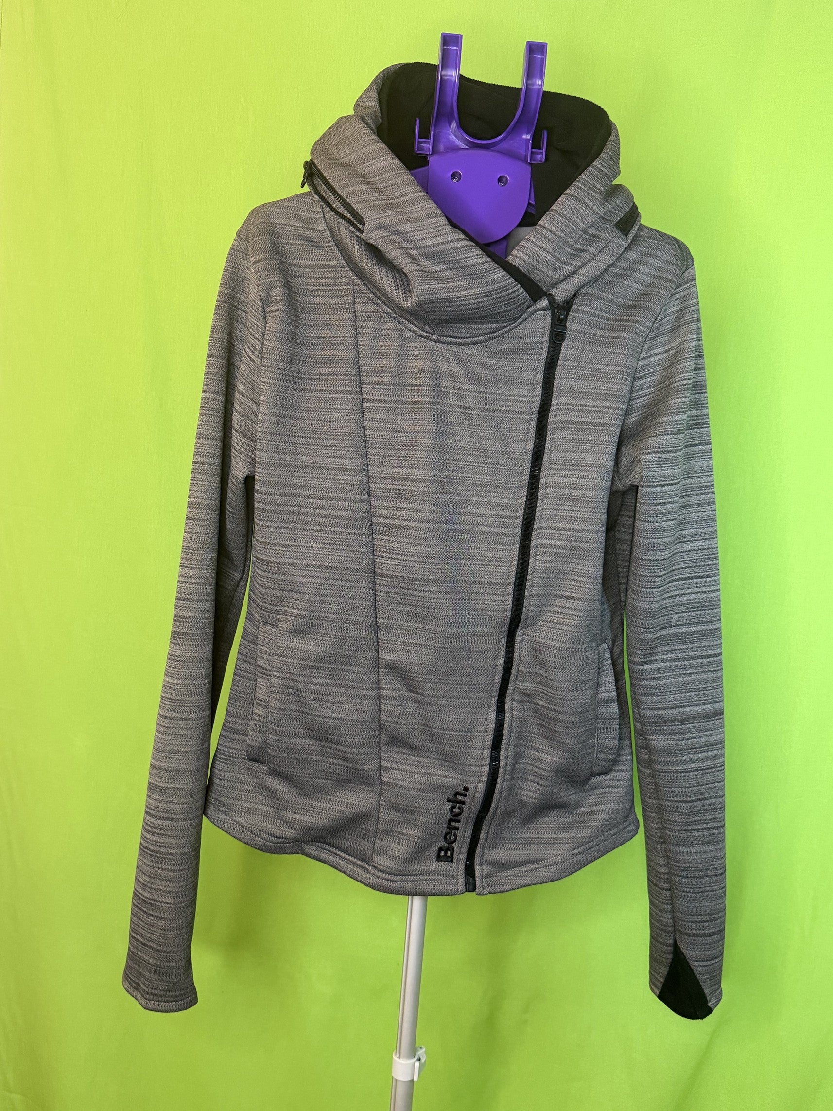 Bench. Szürke Aszimmetrikus Zip Hoodie
