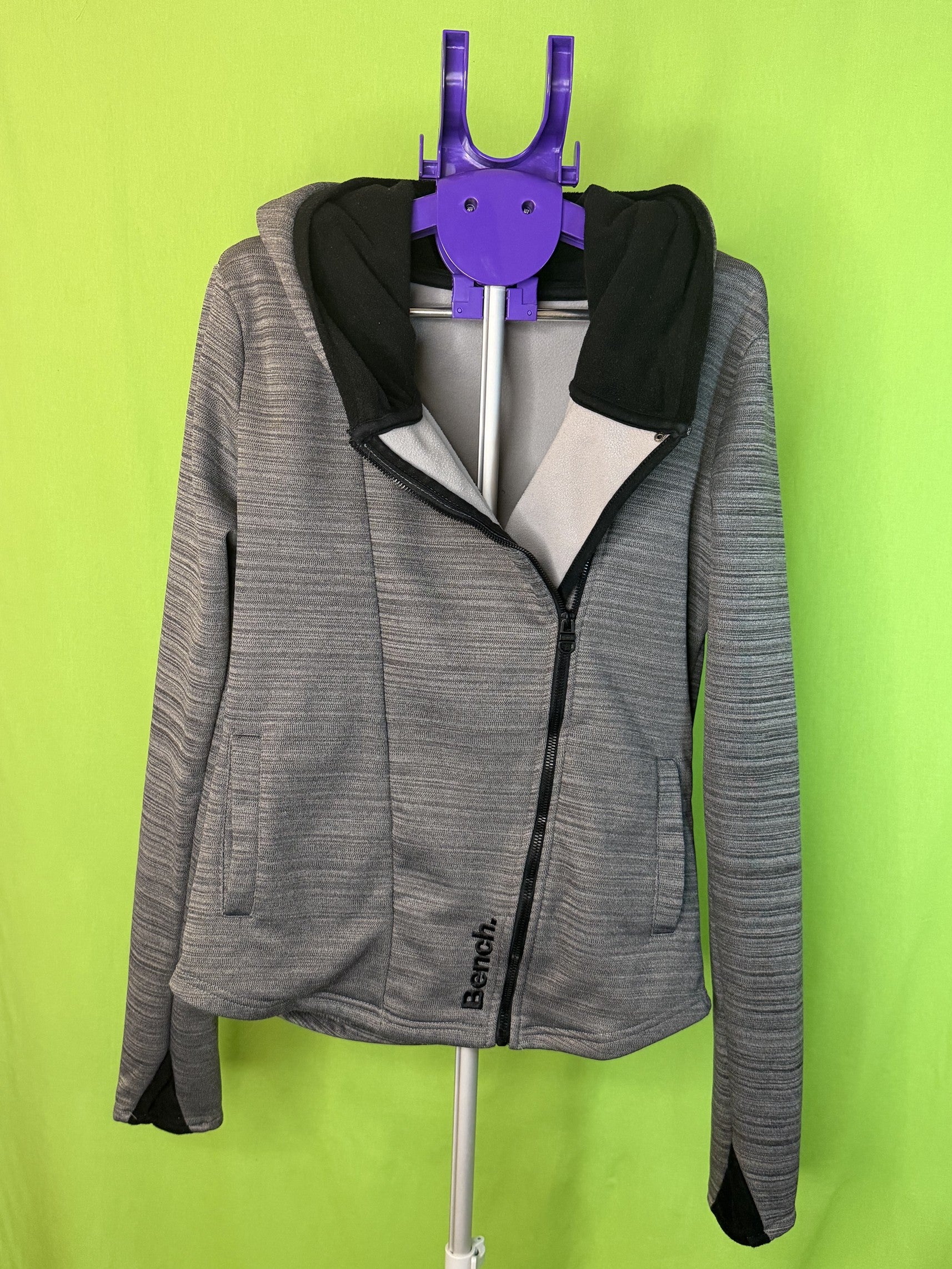 Bench. Szürke Aszimmetrikus Zip Hoodie