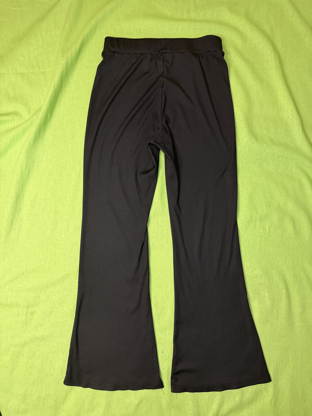 Fekete High Waist Flare Nadrág – L
