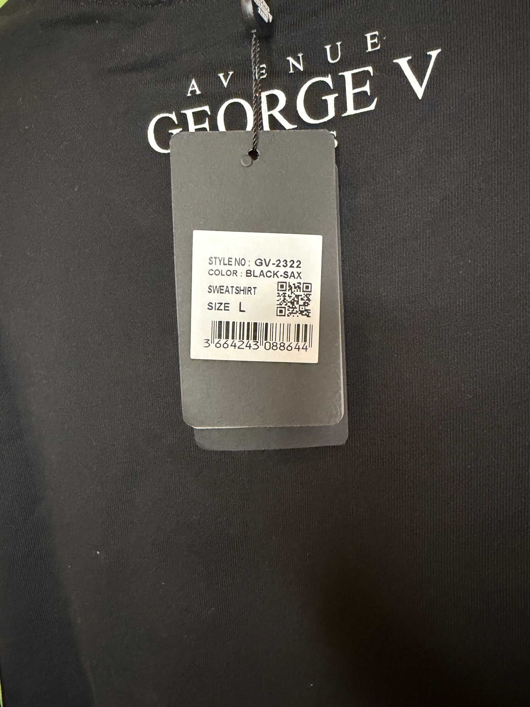 Avenue George V Paris Fekete Rhinestone Sweatshirt