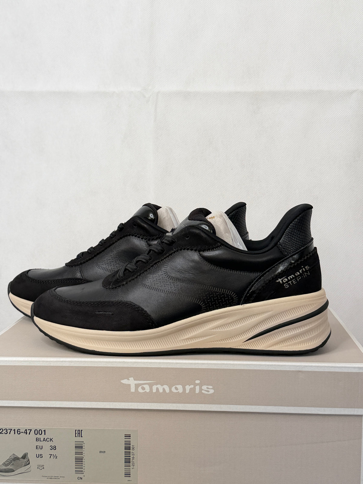 Tamaris Step-In fekete női sportcipő – 38