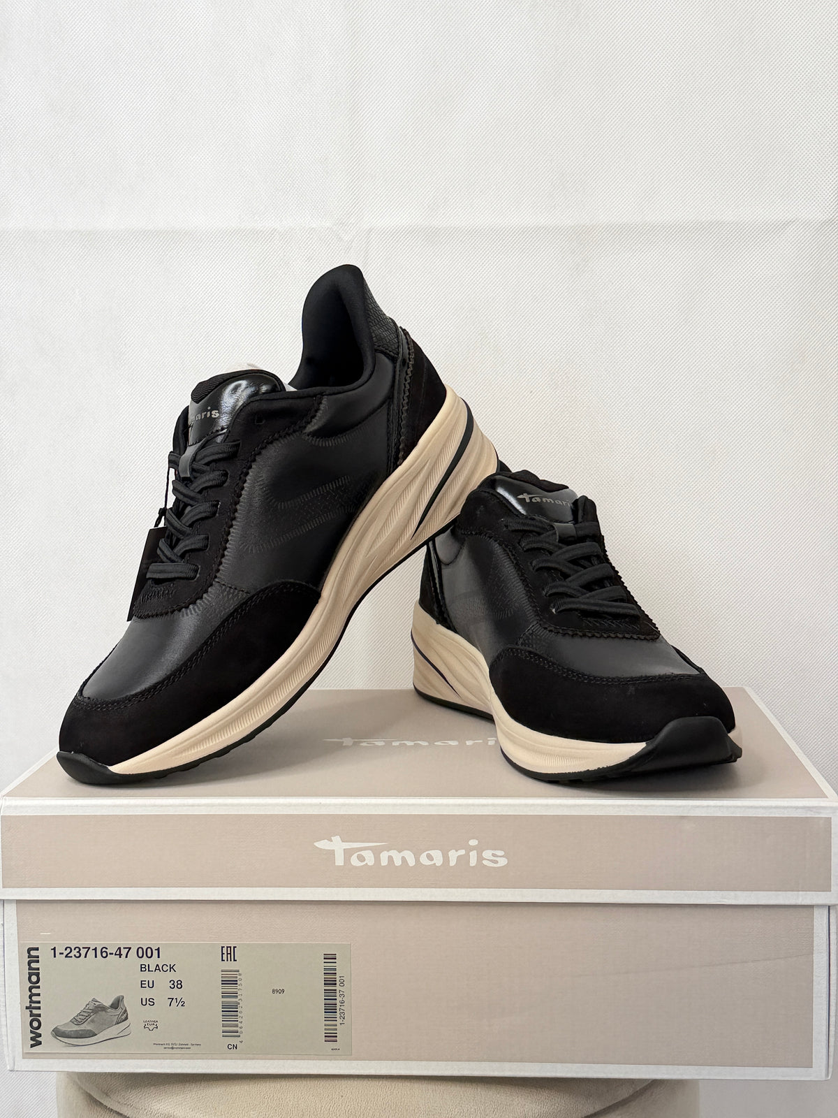 Tamaris Step-In fekete női sportcipő – 38