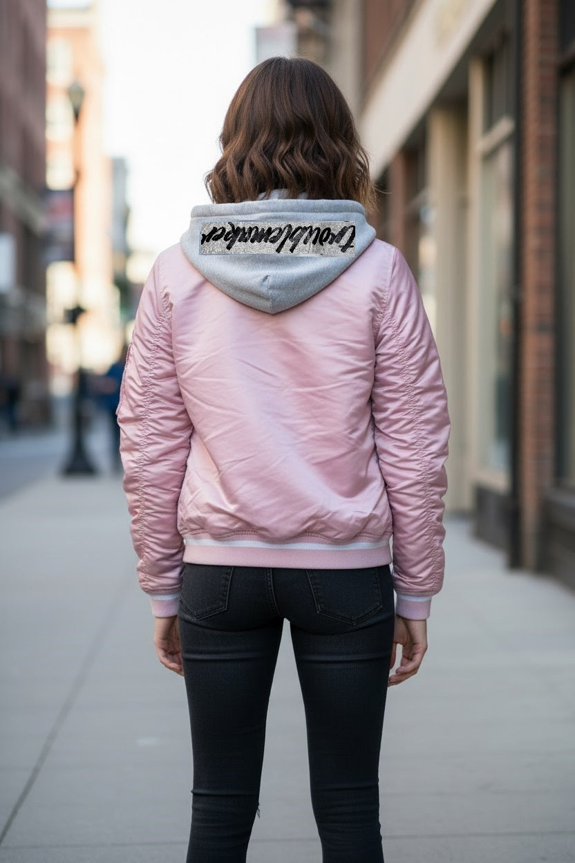 Famous Heartbreaker Troublemaker Bomber Dzseki – Rózsaszín | 170-176