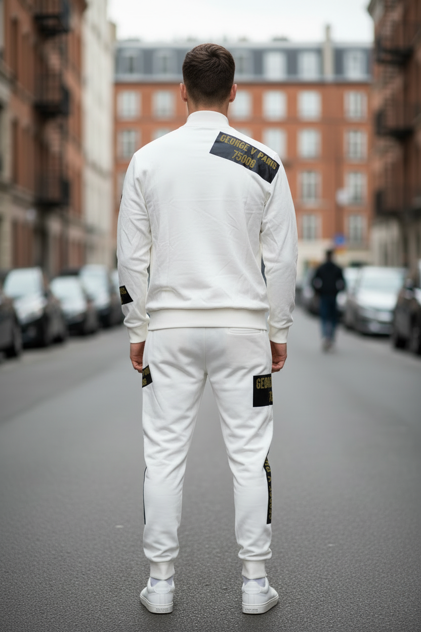 Avenue George V Paris Fehér-Arany Melegítő Szett – 3XL