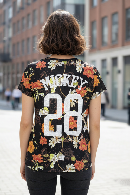 Disney Mickey Mouse Virágos Póló – hátulnézet