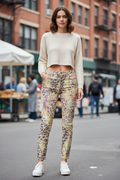 USED - Zerres Jeans leopárd tie-dye - utcai elölnézet (AI generált)