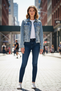 USED - Zara Z1975 farmer dzseki - utcai elölnézet (AI generált)