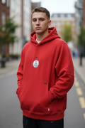 Nike Piros Hoodie – Férfi Elöl
