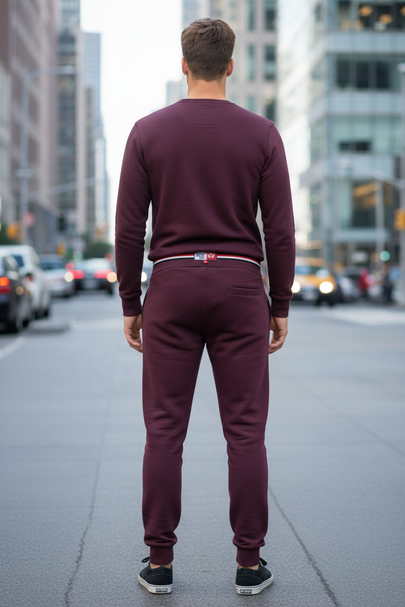 Superdry Track & Field bordó jogger – FÉRFI HÁTUL