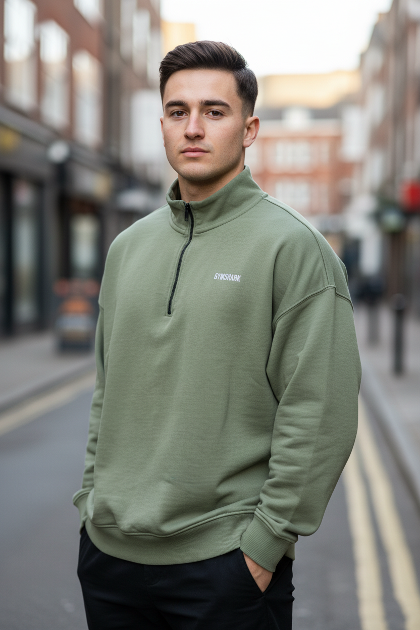 Gymshark 1/4 Zip – Férfi Elöl