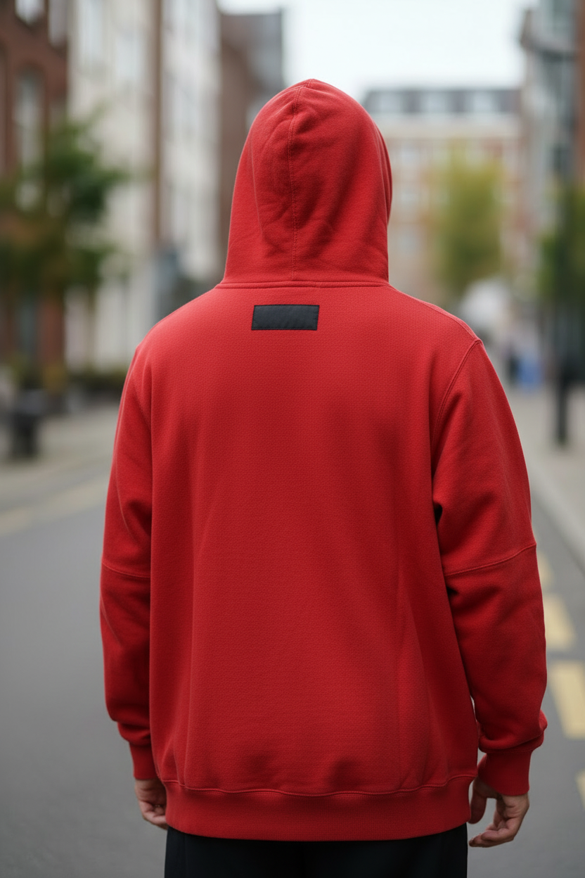 Nike Piros Hoodie – Férfi Hátul