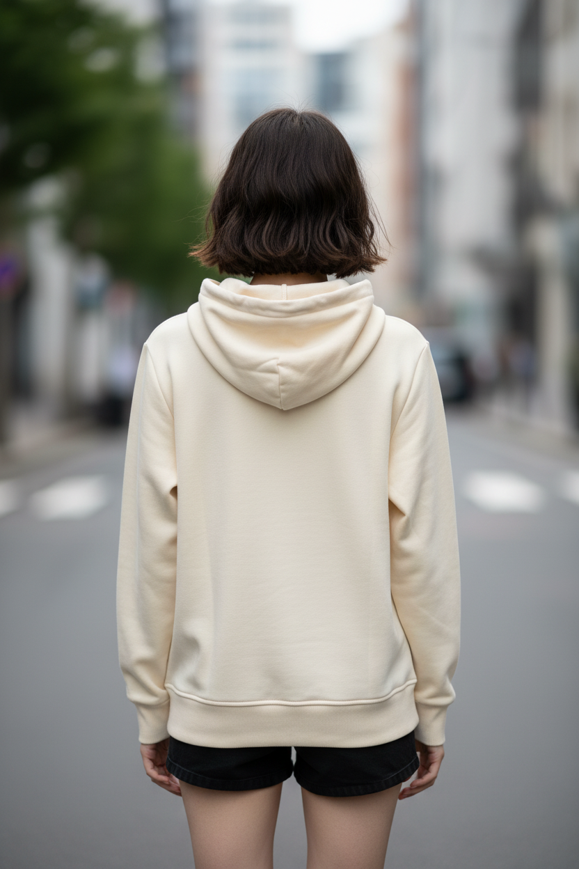 GANT Archive Shield krém hoodie – női modell, hátul
