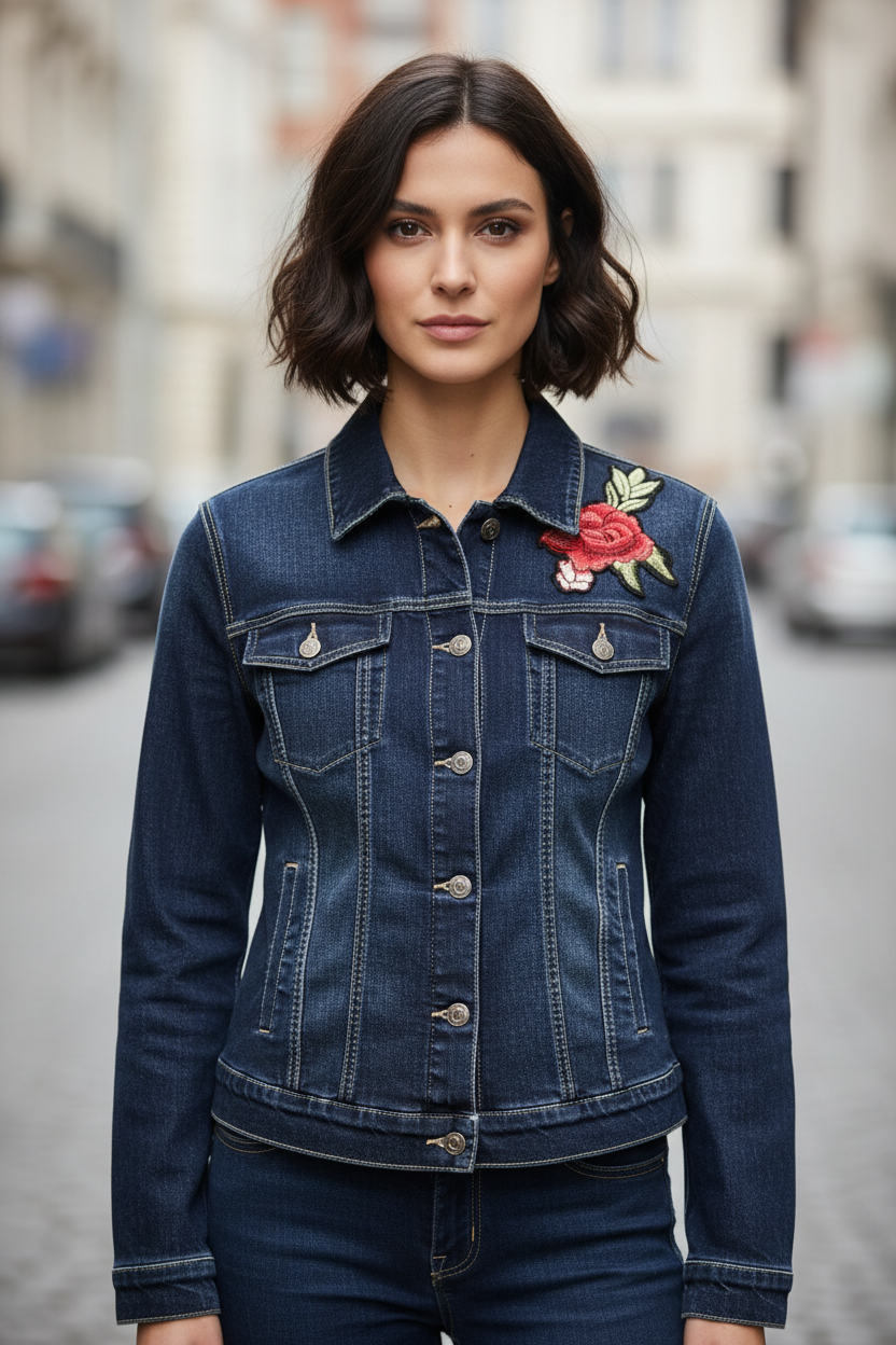 Grain de Malice rózsa patch farmer dzseki – elöl