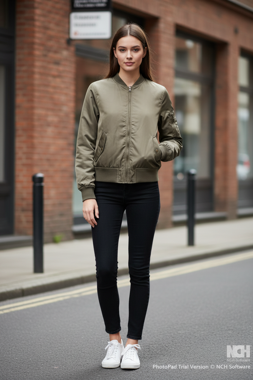 Pull&Bear Bomber Dzseki – Khaki | M